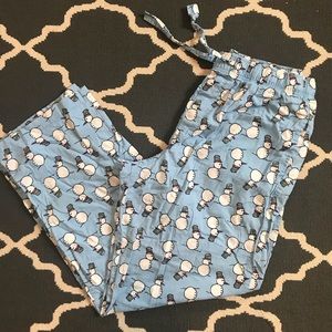 Old navy snowman pajama bottoms